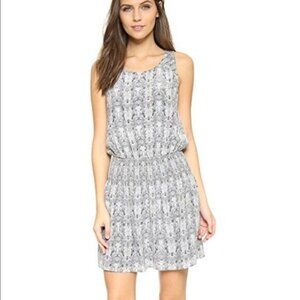 Joie Lawska Sleeveless Silk Black Gray Dress